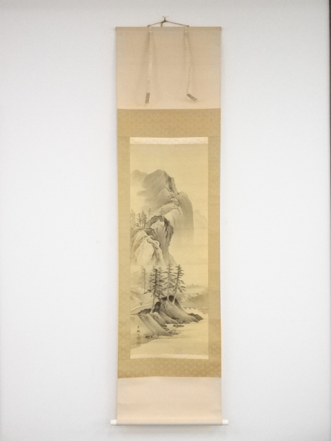 JAPANESE HANGING SCROLL / HAND PAINTED / SCENERY